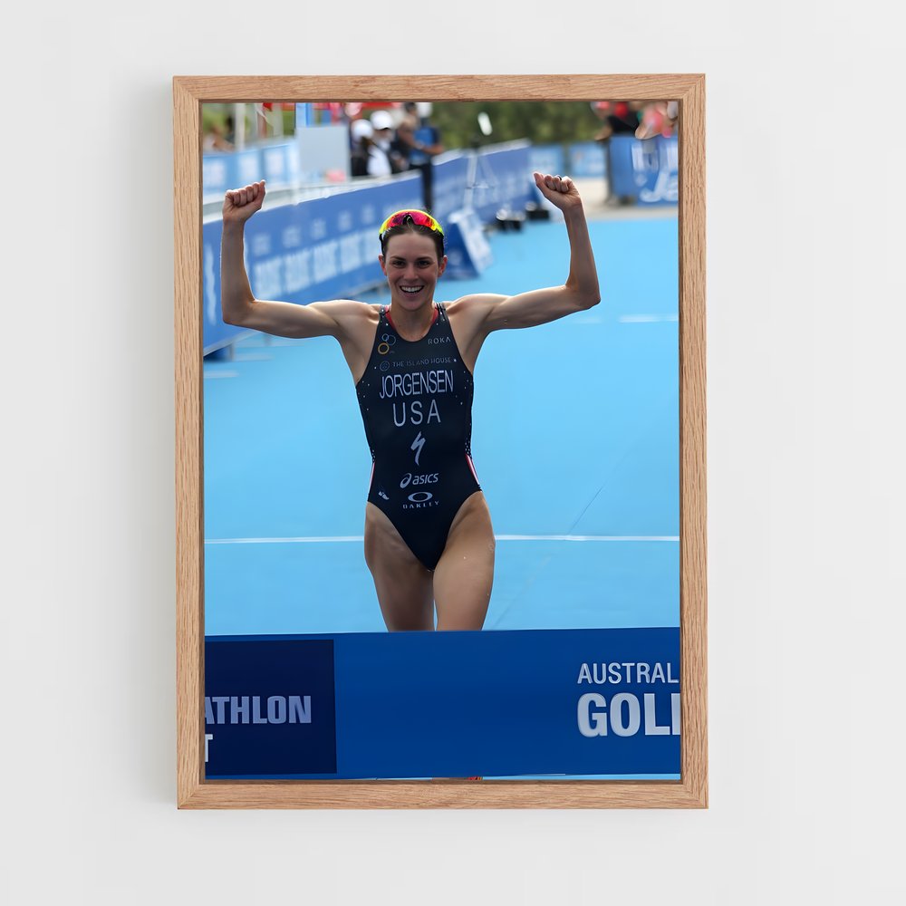 Poster Gwen jorgensen australiens – affiche Athlétisme (vue 4)